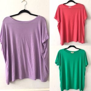 Set Of 3! Short Sleeve Piko Tops /Piko Tunic Shirt